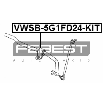 VWSB-5G1FD24-KIT GUMMILAGER FÜR VORDERSTABILISATOR - REPARATURSATZ D24 FÜR AUDI,SEAT,SKODA,VOLKSWAGEN. OE-Vergleichsnummern: #5Q0411303N,#5Q0411303N,#5Q0411303N,#5Q0411303N