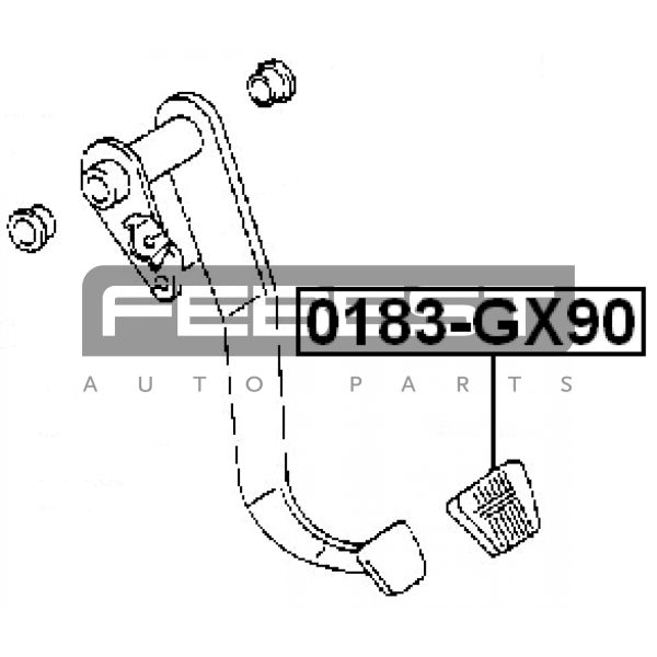 0183-GX90 FUßHEBELPLATTE FÜR TOYOTA, NISSAN, DAIHATSU, LEXUS, INFINITI