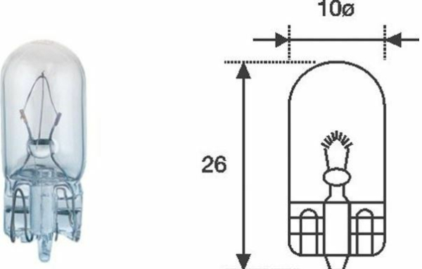 10 St. W5W 12V T10 W2.1x9.5d Glühlampe Glühbirne Standlicht Kennzeichenleuchte