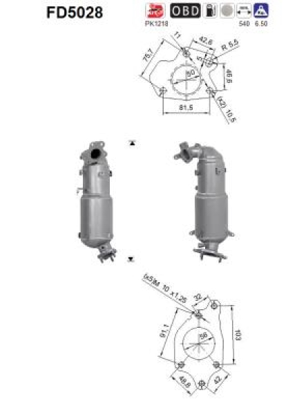 DPF Rußpartikelfilter Dieselpartikelfilter für HONDA ACCORD 2.2 DTEC ab 11.2008